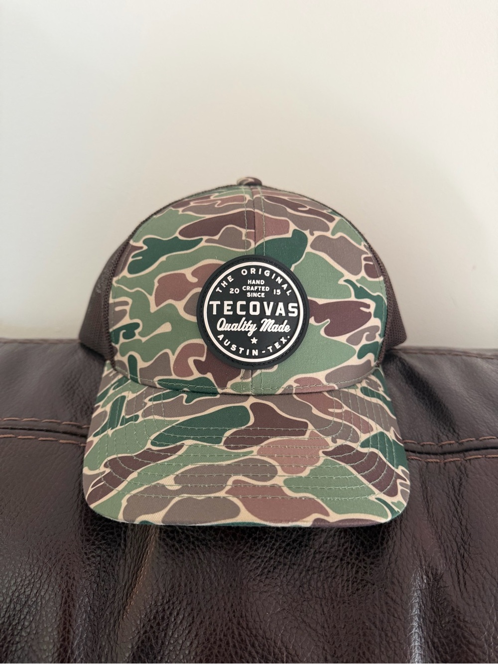 Tecovas Men's Camo Patch Trucker Hat - Green/Brown